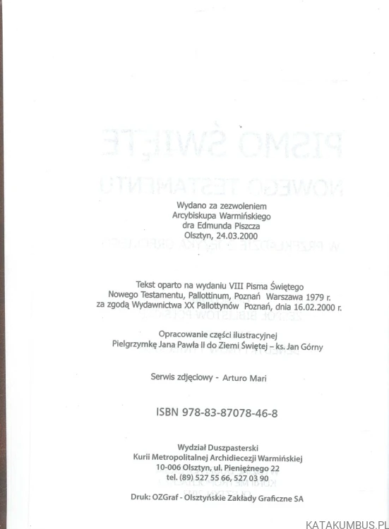 Pismo Święte Nowy Testament. Pielgrzymka Jana Pawła II do Ziemi Świętej (duże litery). PRACA ZBIOROWA