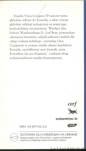 Kościół, jaki kocham. YVES CONGAR OP