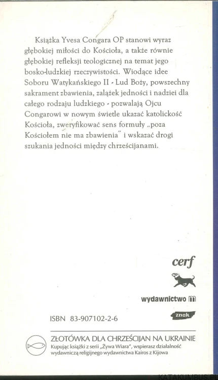 Kościół, jaki kocham. YVES CONGAR OP