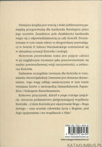 Kościół. Pielgrzymująca wspólnota wiary. JOSEPH KARDYNAŁ RATZINGER