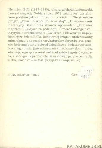 Zwierzenia klowna. HEINRICH BÖLL