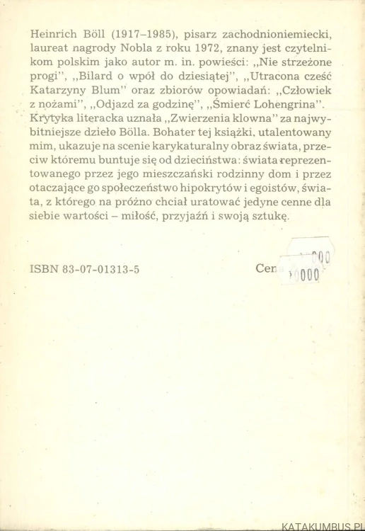 Zwierzenia klowna. HEINRICH BÖLL