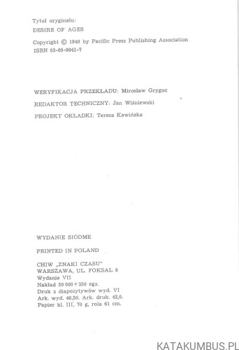 Życie Jezusa. ELLEN G. WHITE