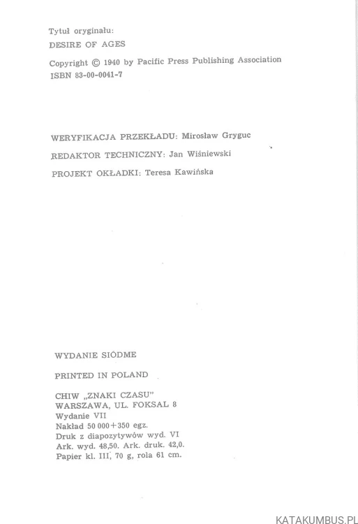 Życie Jezusa. ELLEN G. WHITE