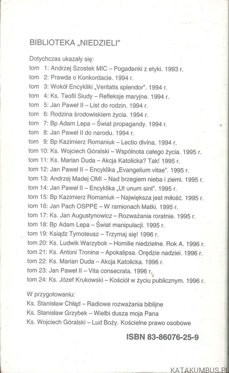 Na progu trzeciego tysiąclecia. KS. STANISŁAW NAGY