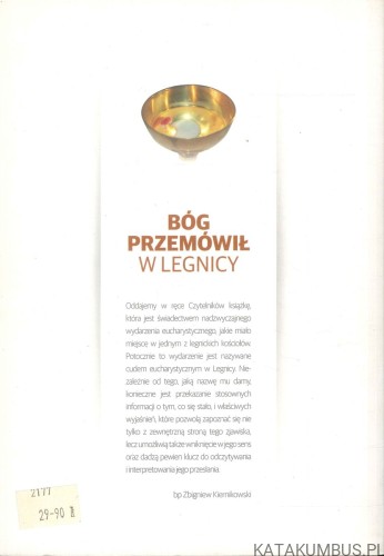 Bóg przemówił w Legnicy. BP ZBIGNIEW KIERNIKOWSKI