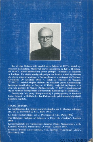 Katolicyzm amerykański. KS. JAN PIEKOSZEWSKI