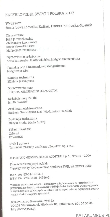 Encyklopedia świat i Polska 2007. PRACA ZBIOROWA