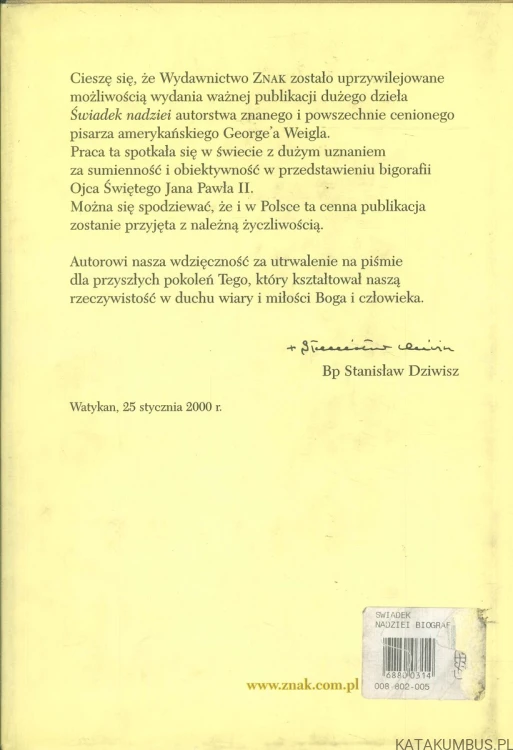 Świadek nadziei. GEORGE WEIGEL