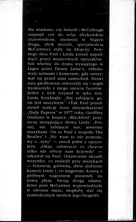 Paul McCartney. Biografia. PIOTR CHRÓŚCIEL