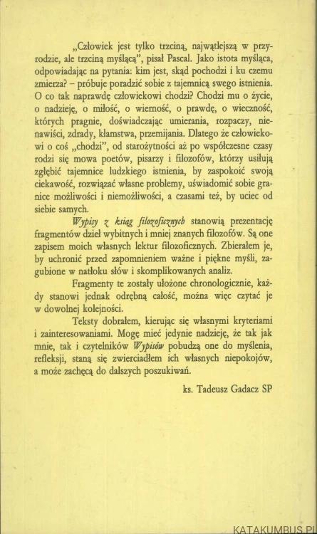 O zazdrości. RED. TADEUSZ GADACZ P