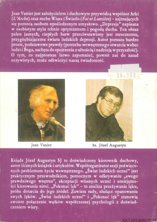 Depresja. JEAN VANIER, KS. JÓZEF AUGUSTYN SJ