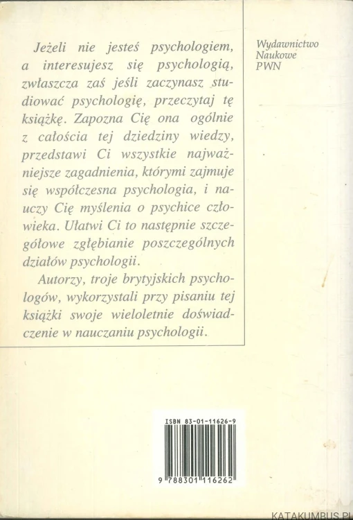 Wprowadzenie do psychologii. TONY MALIM, ANN BIRCH, ALISON WADELEY