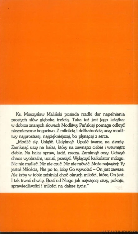 A gdy się modlić będziecie. KS. MIECZYSŁAW MALIŃSKI