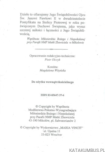 Modlitwa pokuta ofiara. PRACA ZBIOROWA