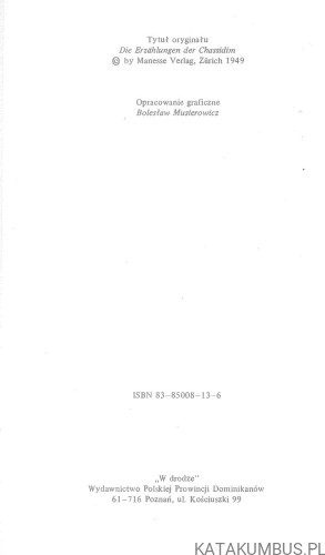 Opowieści chasydów. MARTIN BUBER