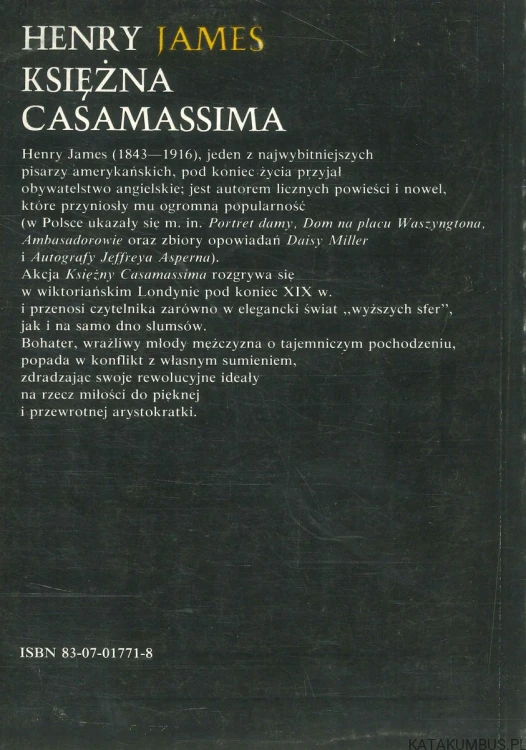 Księżna Casamassima. HENRY JAMES