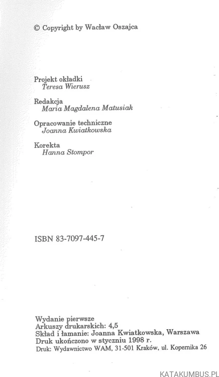 Zebrane po drodze. WACŁAW OSZAJCA
