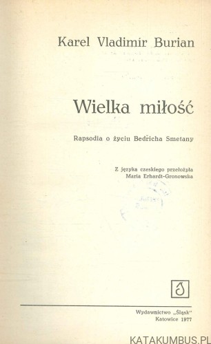 Wielka miłość. KAREL VLADIMIR BURIAN