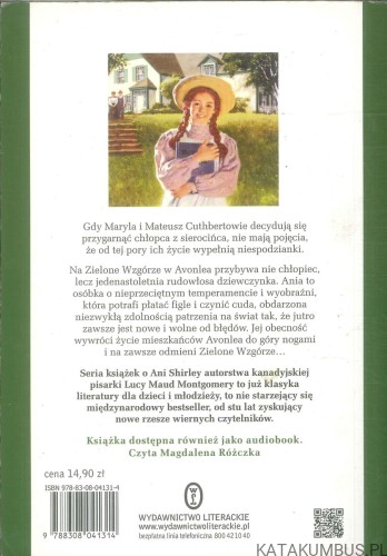 Ania z Zielonego Wzgórza. LUCY MAUD MONTGOMERY