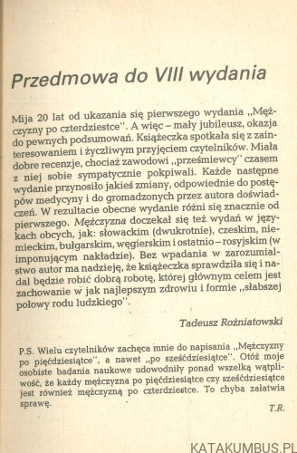 Mężczyzna po czterdziestce. TADEUSZ ROŻNIATOWSKI