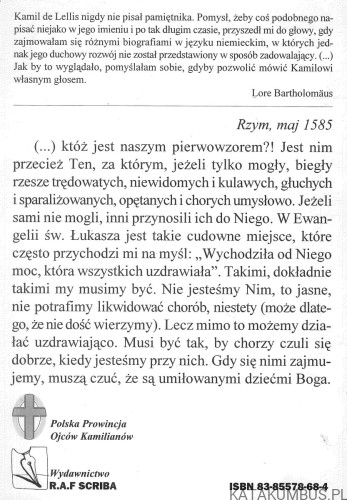 Kamil de Lellis. Sługa chorych. LORE BARTHOLOMÄUS