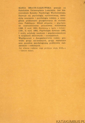 Psychologia domowa. MARIA BRAUN-GAŁKOWSKA