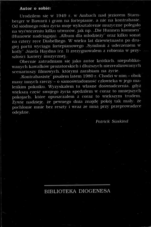 Kontrabasista. PATRICK SÜSKIND