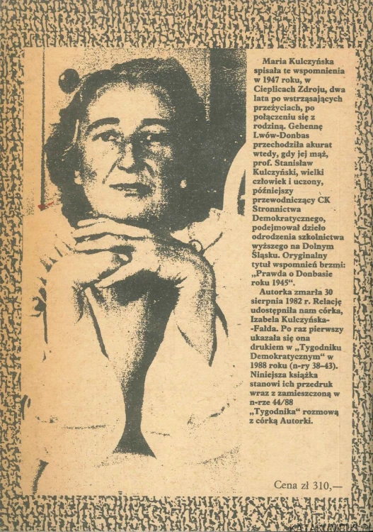 Lwów - Donbas 1945. MARIA KULCZYŃSKA