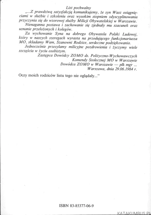 Byłem w ZOMO. BOGDAN JURUŚ