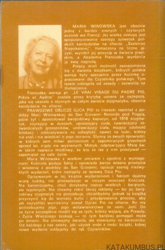Prawdziwe oblicze ojca Pio. MARIA WINOWSKA