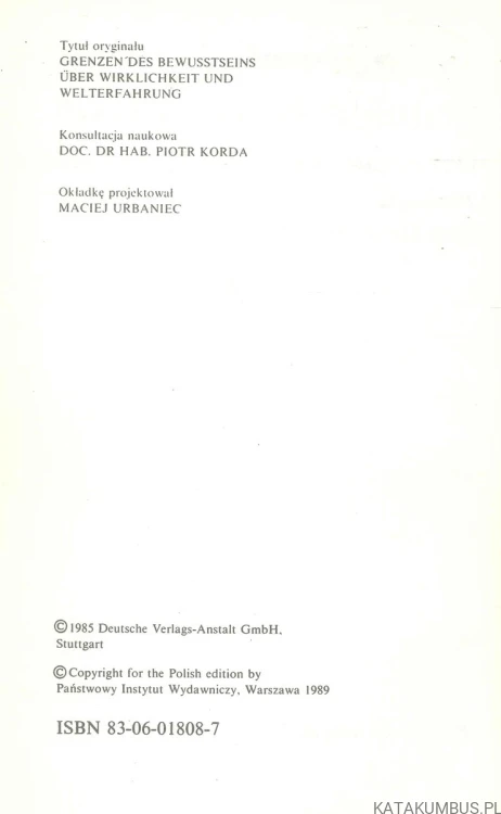 Granice świadomości. ERNST PÖPPEL