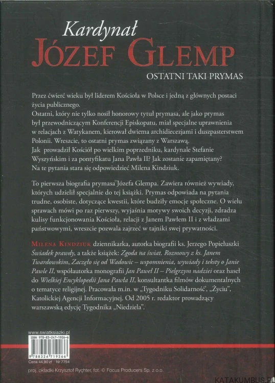 Kardynał Józef Glemp. Ostatni taki prymas. MILENA KINDZIUK