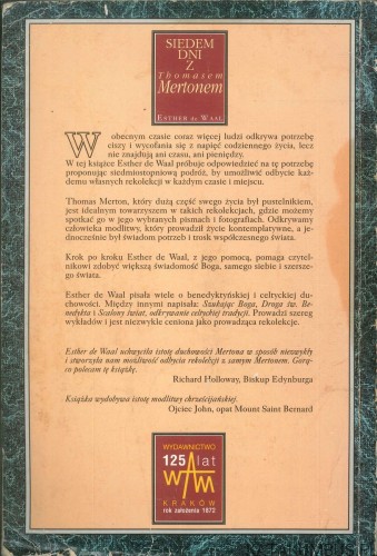 Siedem dni z Thomasem Mertonem. ESTHER DE WAAL