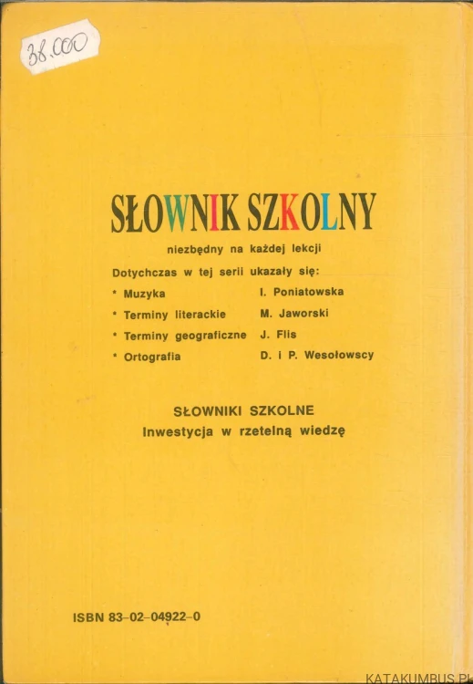 Słownik szkolny. Terminy i pojęcia historyczne. PRACA ZBIOROWA