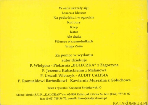 Wiosenne wieści czyli wiersze o Wiośnie. KRZYSZTOF ŚWIĄTKOWSKI