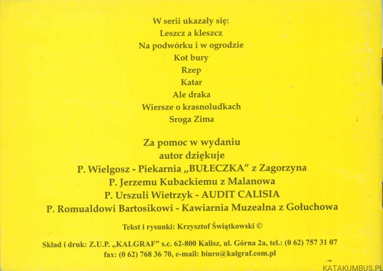 Wiosenne wieści czyli wiersze o Wiośnie. KRZYSZTOF ŚWIĄTKOWSKI