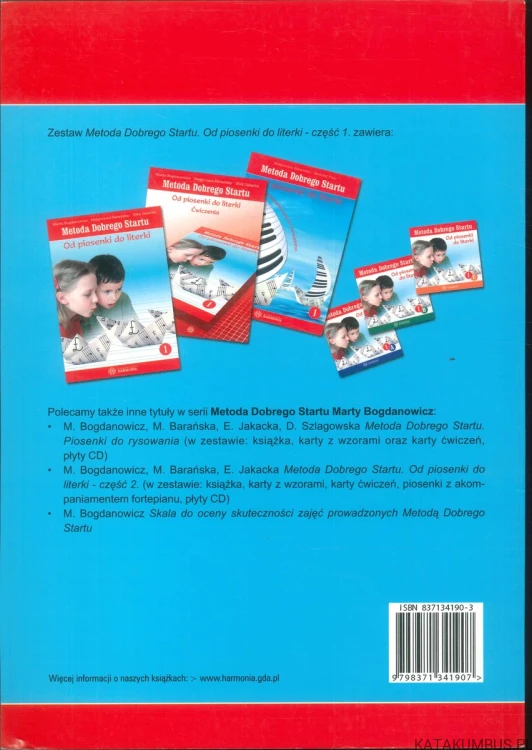 Metoda Dobrego Startu. Od piosenki do literki. Piosenki z akompaniamentem fortepianu 1. MAŁGORZATA BARAŃSKA, ANDRZEJ FILAR