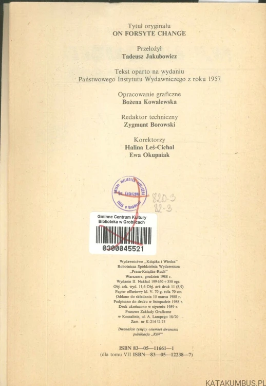 Na giełdzie Forsyte'ów. JOHN GALSWORTHY