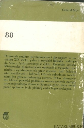 Eugenia Grandet. HONORIUSZ BALZAC