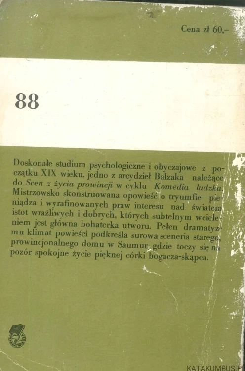 Eugenia Grandet. HONORIUSZ BALZAC