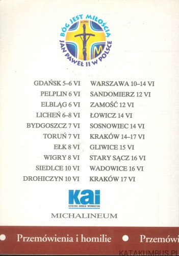 Jan Paweł II. Polska 1999. Przemówienia i homilie. JAN PAWEŁ II