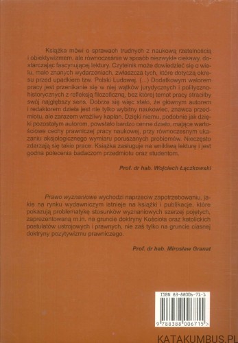 Prawo wyznaniowe. RED. HENRYK MISZTAL