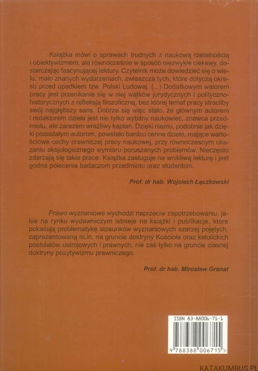 Prawo wyznaniowe. RED. HENRYK MISZTAL