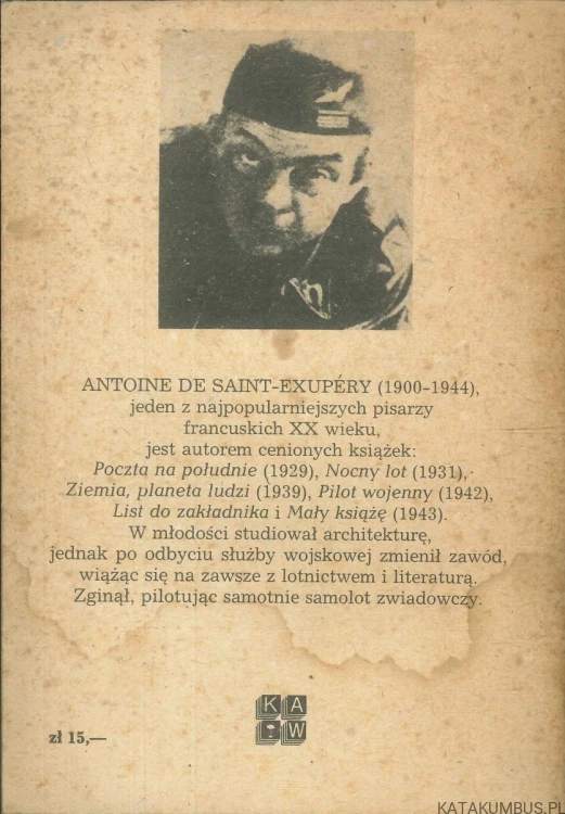Nocny lot. ANTOINE DE SAINT-EXUPÉRY