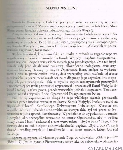 Człowiek w poszukiwaniu zagubionej tożsamości ("Gdzie jesteś Adamie?")