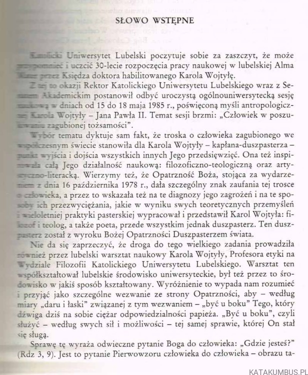 Człowiek w poszukiwaniu zagubionej tożsamości ("Gdzie jesteś Adamie?")