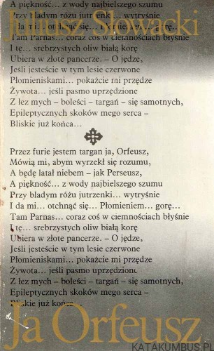 Ja Orfeusz. JULIUSZ SŁOWACKI