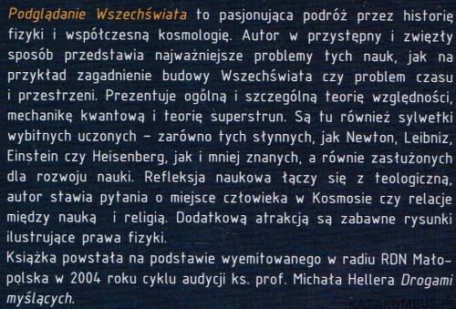 Podglądanie wszechświata / Michał Heller