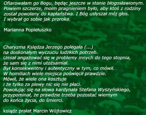 Modlitwa za Polskę. Ksiądz Jerzy Popiełuszko we wspomnieniach bliskich
